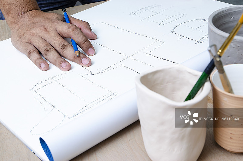 产品设计师素描绘图开发原型流程设计理念创意概念图片素材