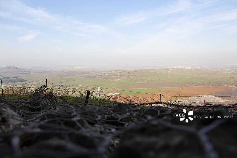 从戈兰高地眺望叙利亚景色图片素材