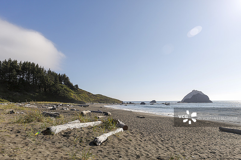 俄勒冈海岸沿线的一个不知名海滩图片素材
