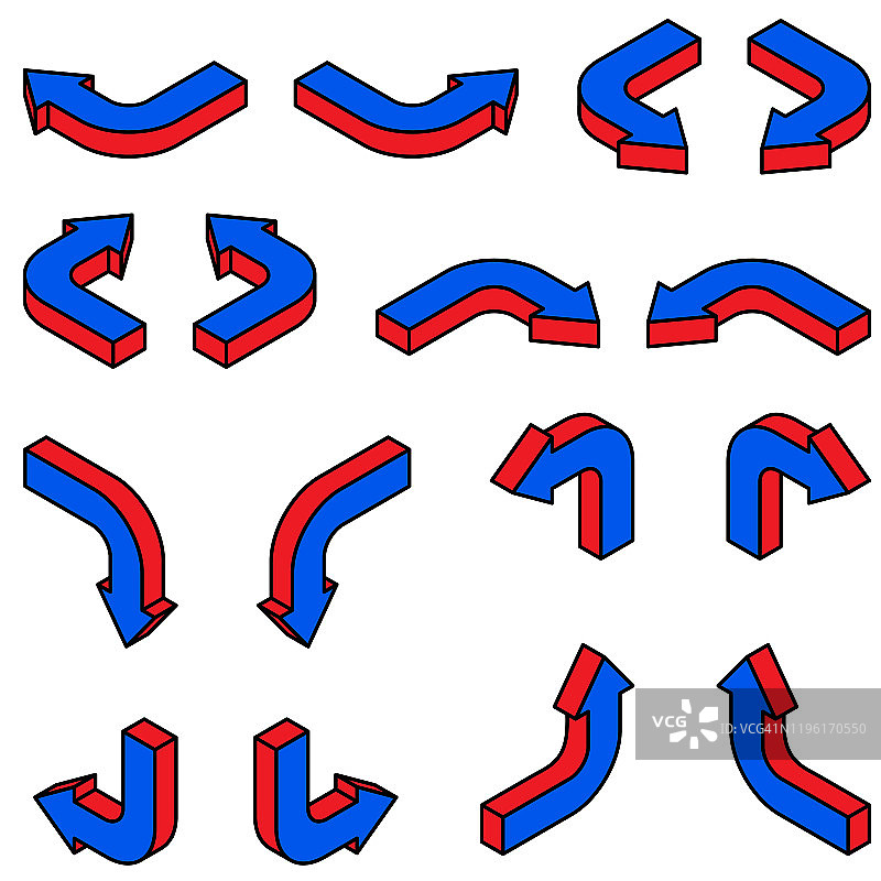 2.5D箭头合集图片素材