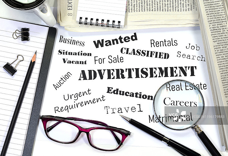 报纸和广告图片素材