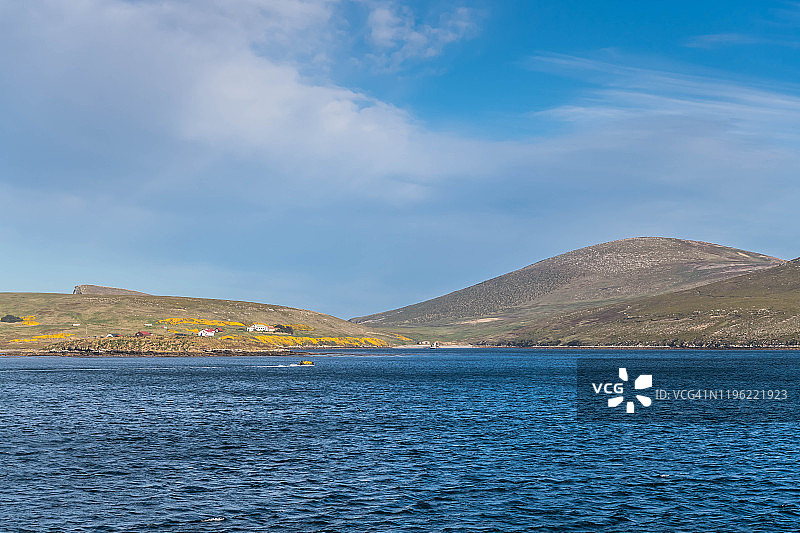 福克兰群岛新岛抵达图片素材