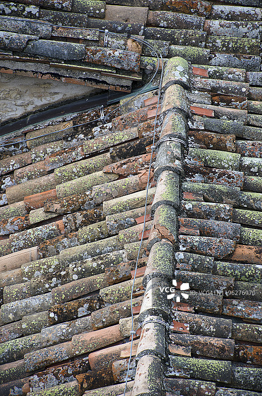 圣马力诺的中世纪屋顶设计图片素材
