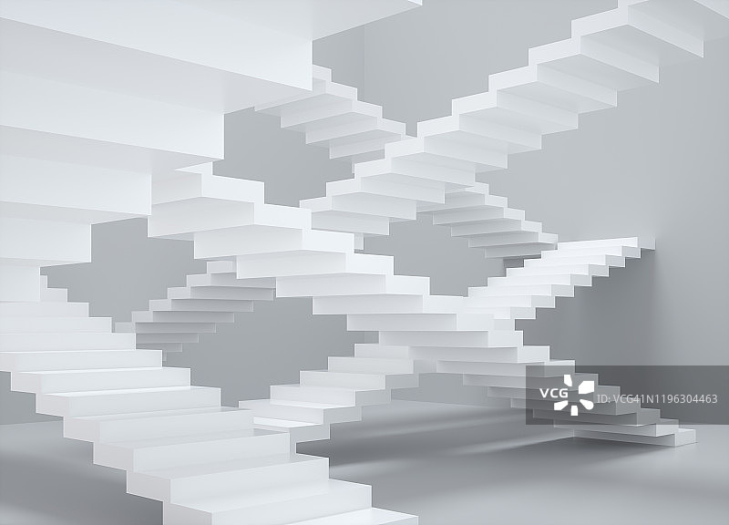 3D渲染楼梯插画图片素材