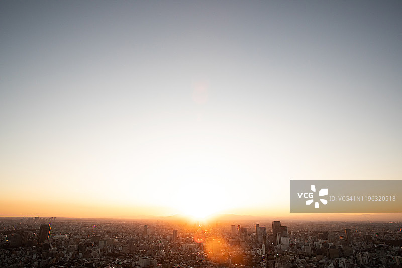 东京郊区日落景观图片素材