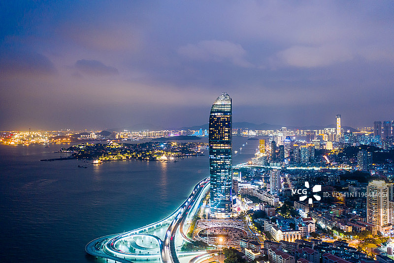 厦门城市天际线图片素材