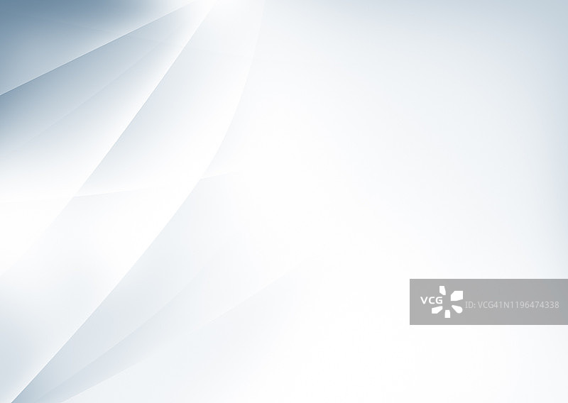 白色背景上的浅灰色或金属色调的现代波浪线图片素材