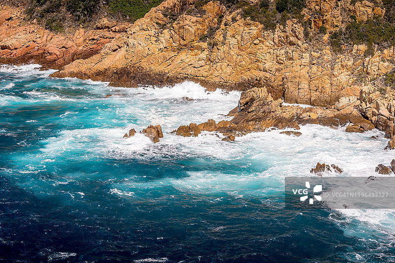 法国科西嘉岛斯坎多拉自然保护区波托海湾图片素材