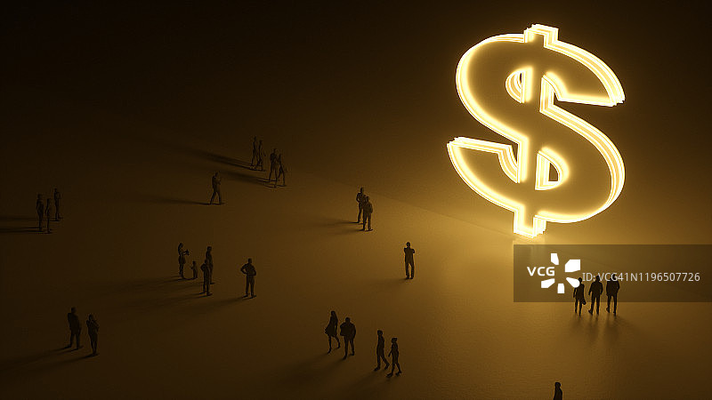人群中的美元图片素材