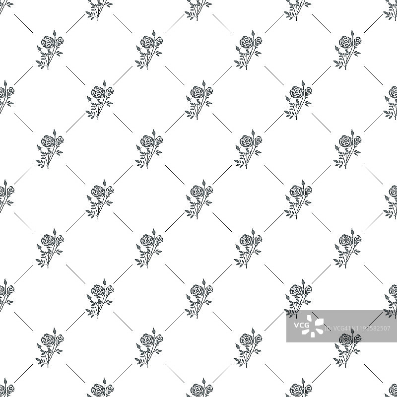 玫瑰无缝模式图片素材