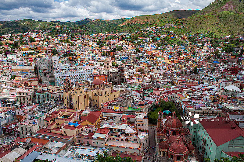 瓜纳华托的彩色房屋图片素材