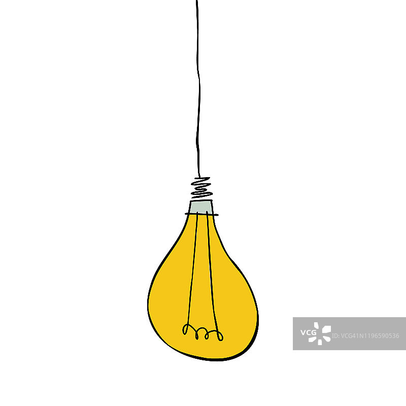 手绘灯泡图片素材
