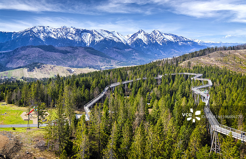 斯洛伐克日迪亚尔的树林中的步行道图片素材