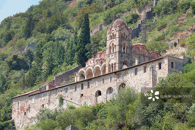 希腊拉科尼亚州米斯特拉斯专制君主宫殿遗址图片素材