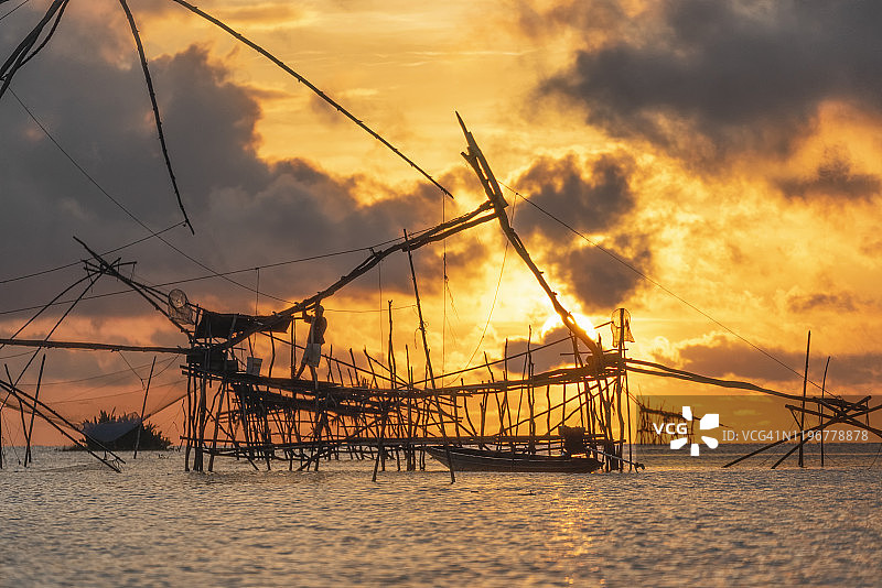 泰国南部博他仑府的渔村白帕图片素材