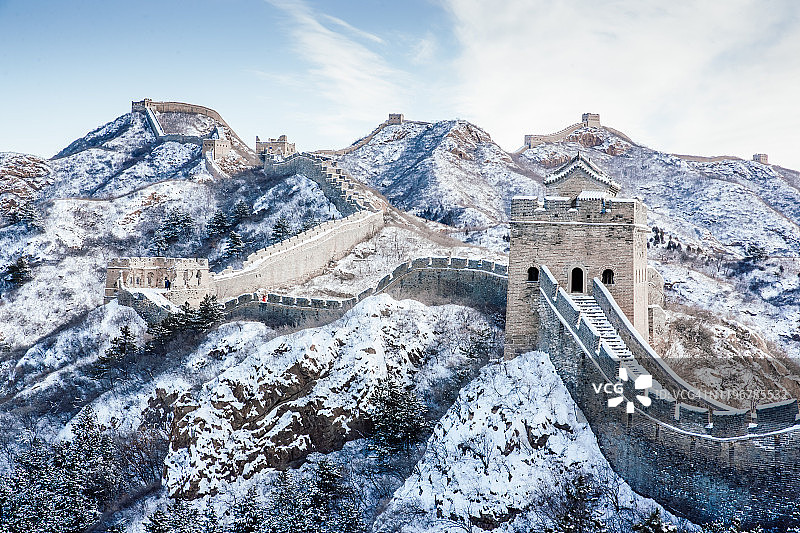 长城上的雪图片素材