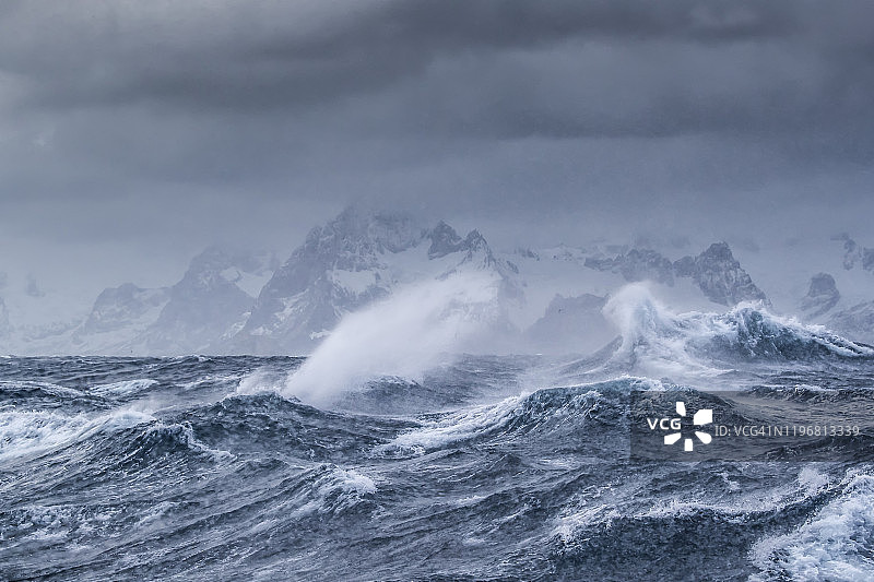 南乔治亚州失望角外的狂风暴雨图片素材