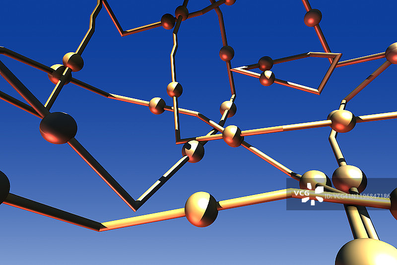 抽象网络节点插画图片素材