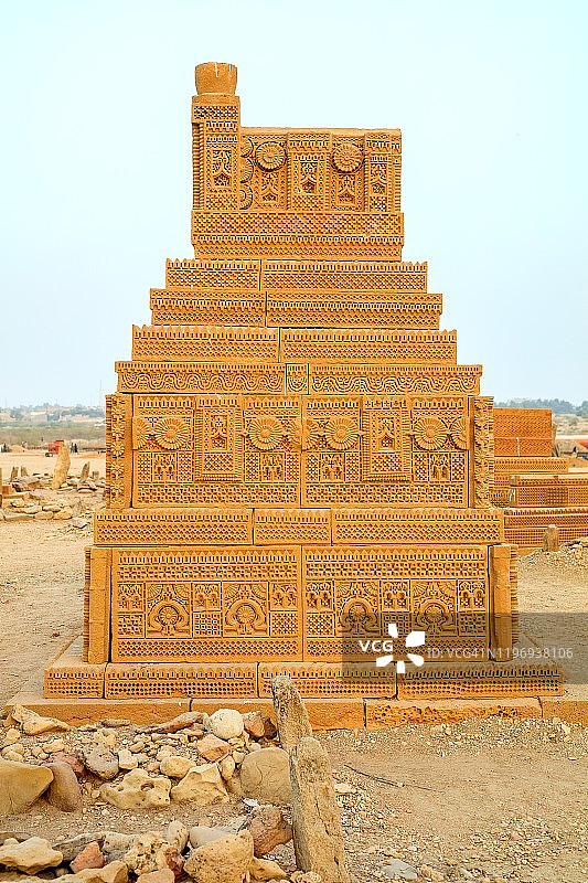 位于巴基斯坦信德省卡拉奇的乔坎迪陵墓图片素材