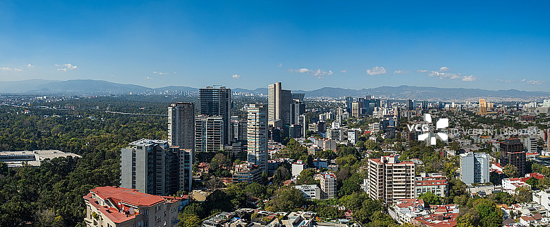 墨西哥城高空全景图片素材