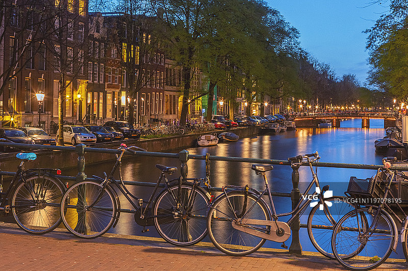 阿姆斯特丹夜景图片素材