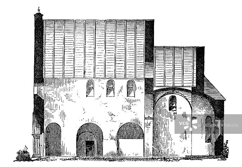 米歇尔斯贝格教堂侧视图图片素材