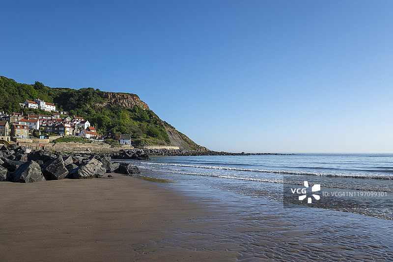 英格兰北约克郡的伦斯威克湾图片素材