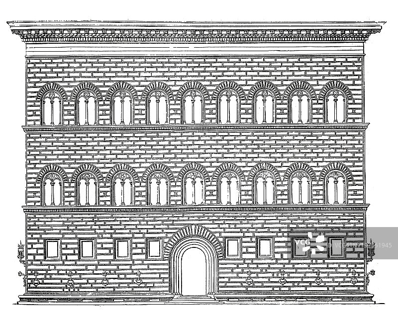 佛罗伦萨的斯特罗齐宫图片素材