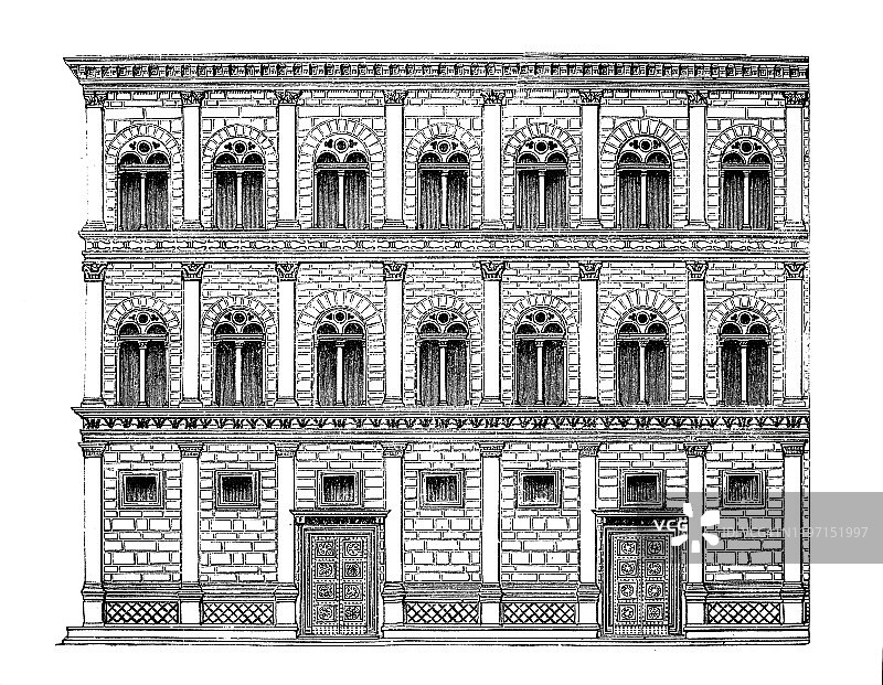 佛罗伦萨的鲁切莱宫图片素材