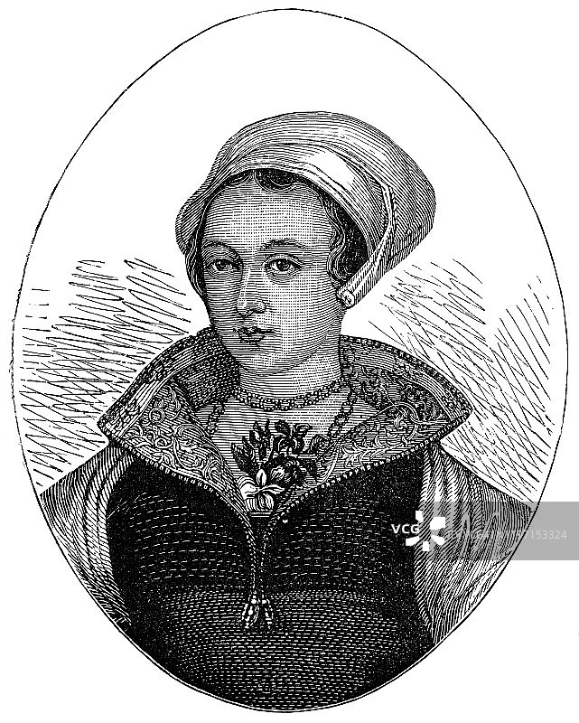 简·格雷夫人，16世纪的英格兰女王（实际上的）图片素材