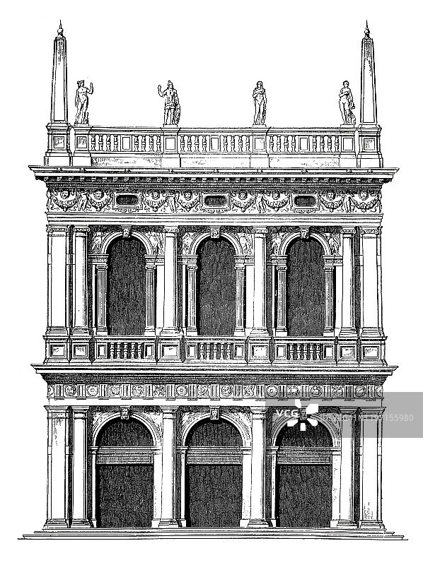 圣马可图书馆，威尼斯图片素材