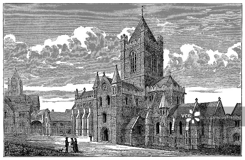 爱尔兰都柏林基督教会座堂 - 19世纪图片素材