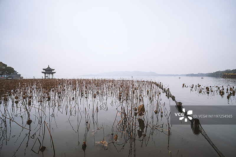 中国杭州西湖集贤亭景色图片素材