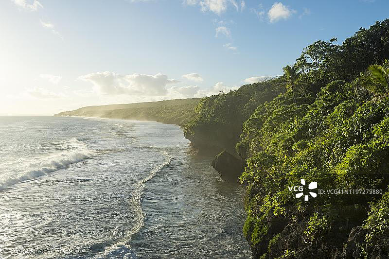 南太平洋纽埃岛海岸线图片素材