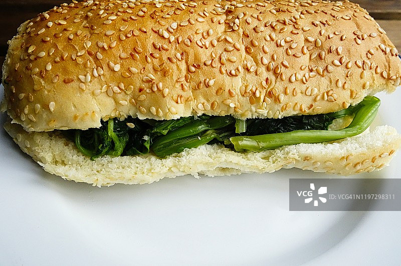 健康菠菜三明治图片素材