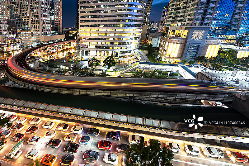 泰国曼谷，chong nonsi，泰国城市道路交通图片素材