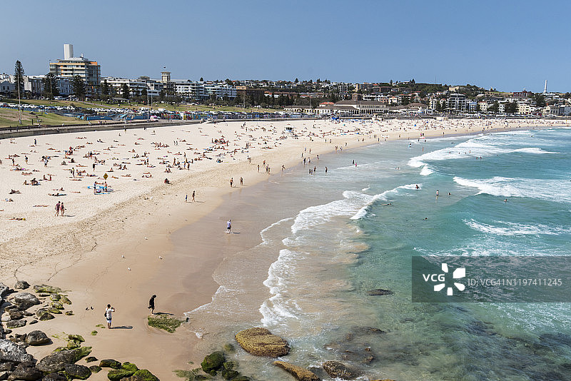 悉尼澳大利亚邦迪至勃朗特海滩图片素材