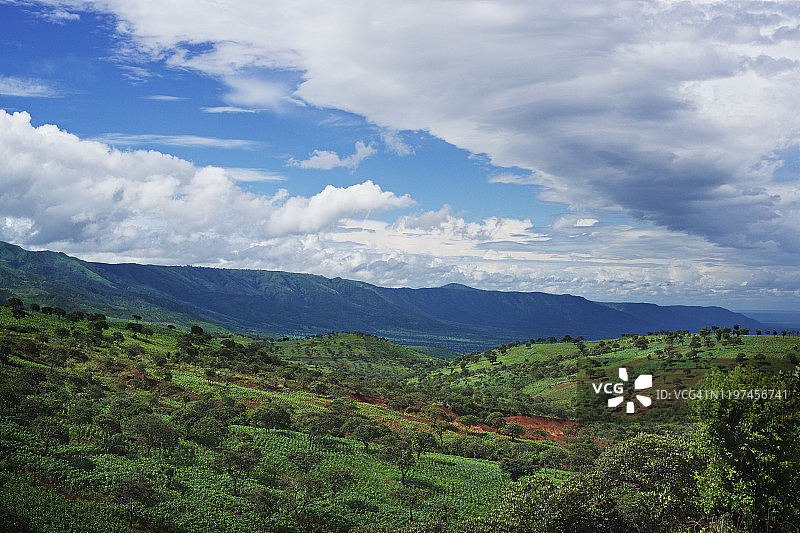 赞比亚塔扎拉火车上的东非大裂谷图片素材