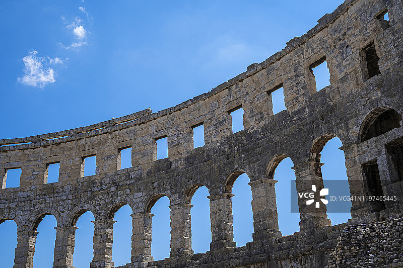 克罗地亚普拉竞技场罗马圆形剧场图片素材