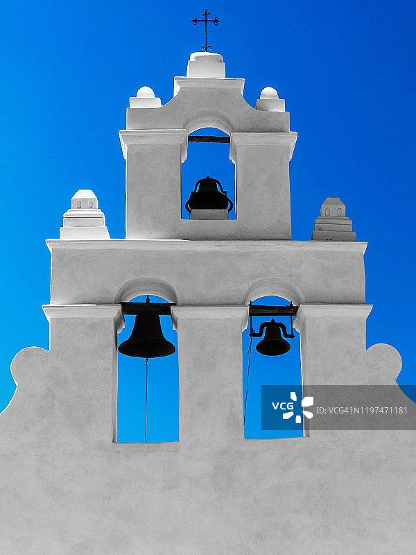 圣胡安卡皮斯特拉诺布道所殖民钟楼图片素材