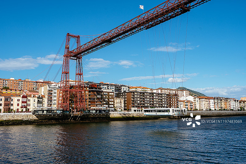 连接葡萄牙莱特和格乔的维兹卡亚桥图片素材