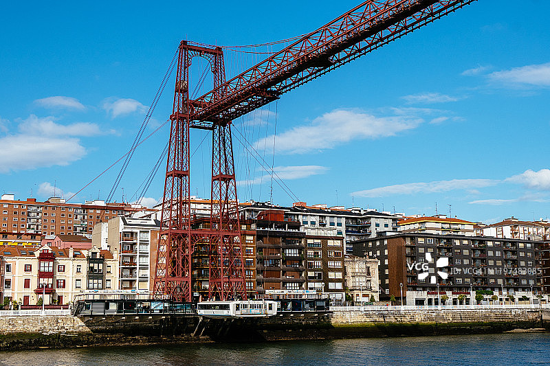 连接葡萄牙莱特和格乔的维兹卡亚桥图片素材