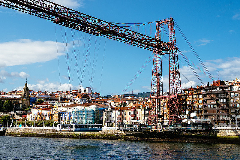 连接葡萄牙莱特和格乔的维兹卡亚桥图片素材