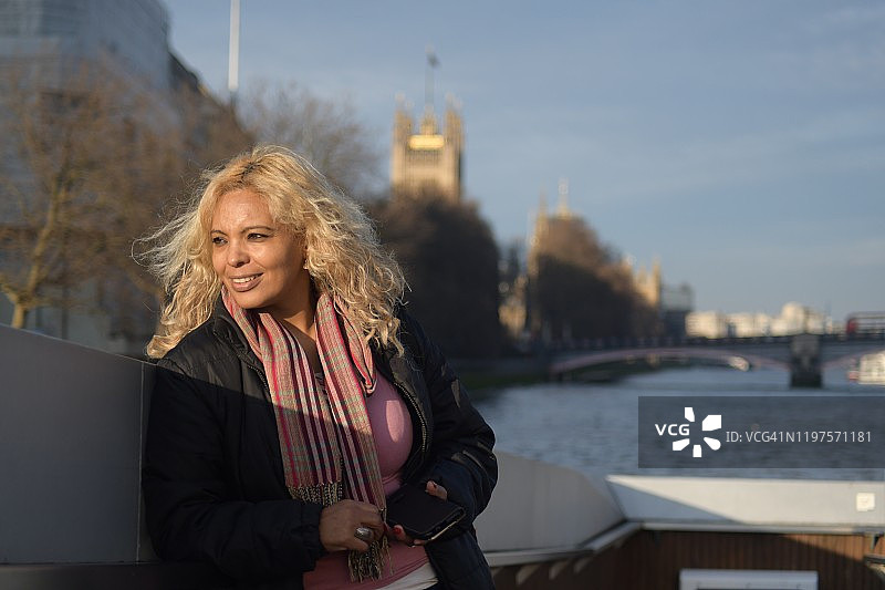 米尔班克商业码头冬季城市景观图片素材