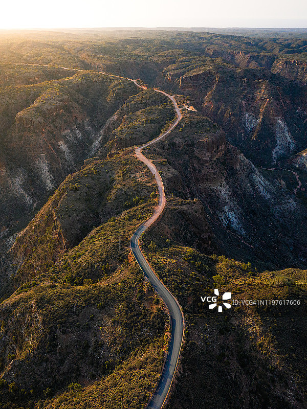 埃克斯茅斯，鳕鱼角国家公园查尔斯刀峡谷的日落图片素材