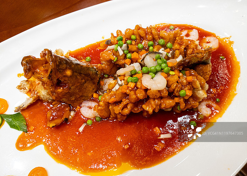 杭州风味美食：松鼠鳜鱼图片素材