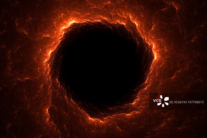 火焰地狱 - 爆炸中心的黑洞图片素材