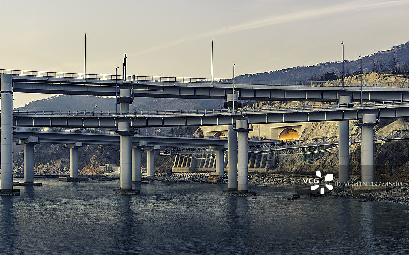 星海湾大桥路图片素材