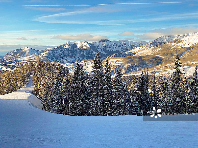 美国科罗拉多州滑雪胜地图片素材