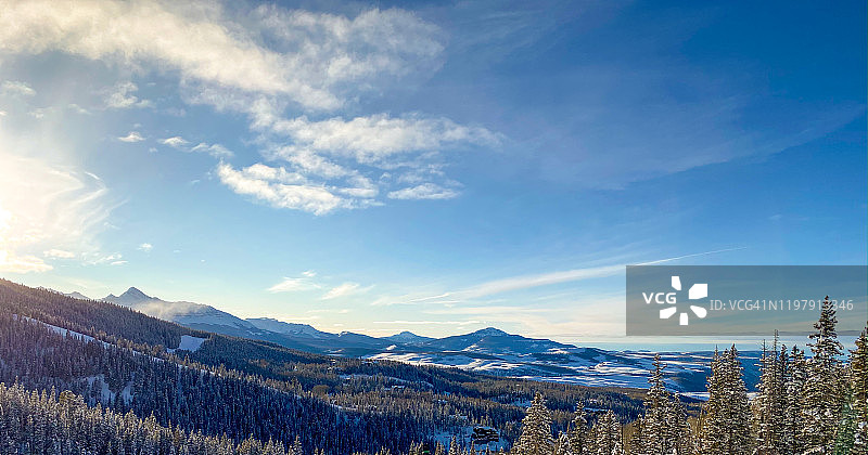 美国科罗拉多州滑雪胜地图片素材